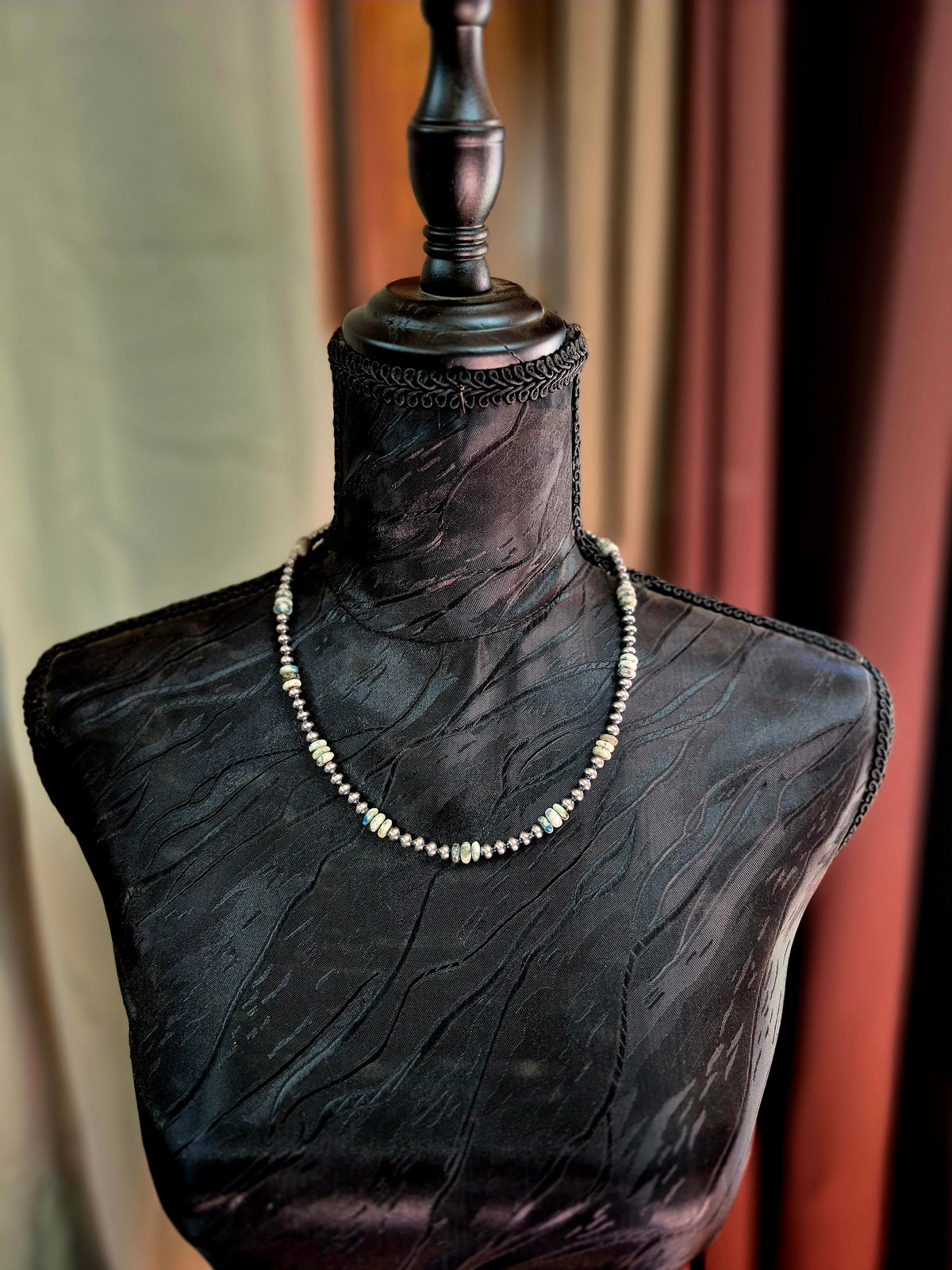 Azurite & Pearls Necklace