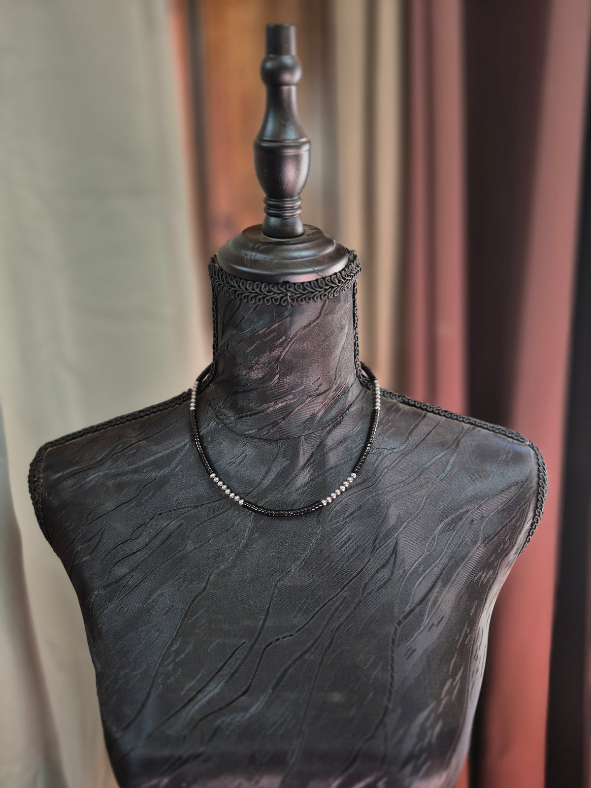 Onyx & Pearls Necklace
