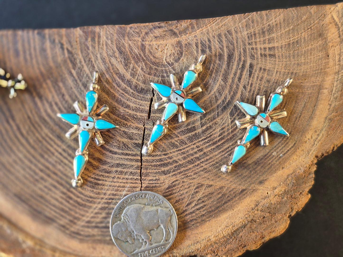 Zuni Cross Pendants - Vintage