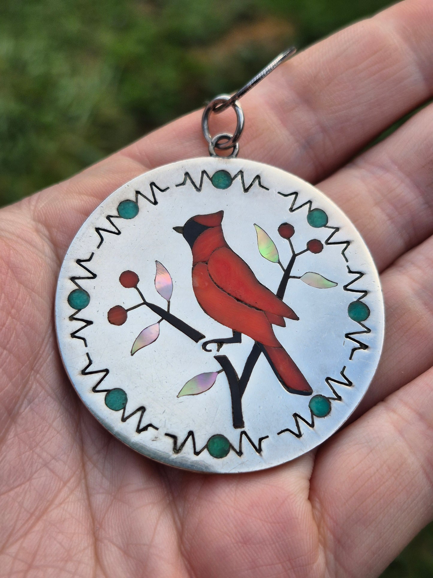 Double sided Zuni pendant