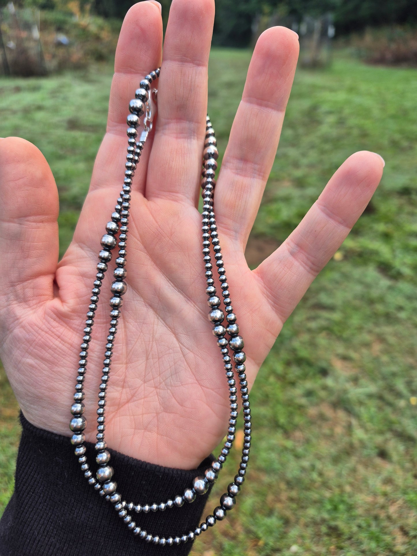 30" sterling pearl necklace