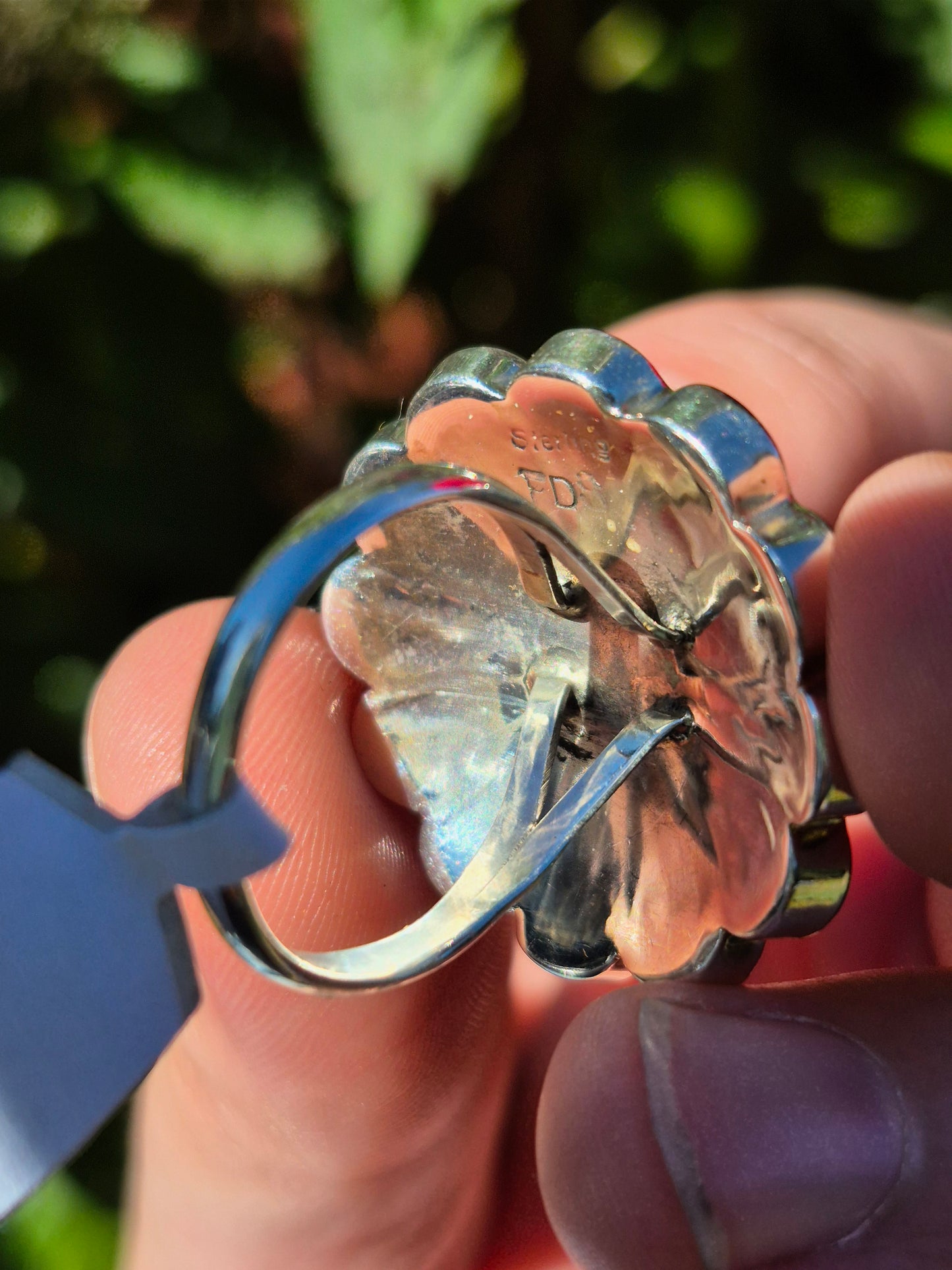 Large Zuni Sunface Ring sz 9