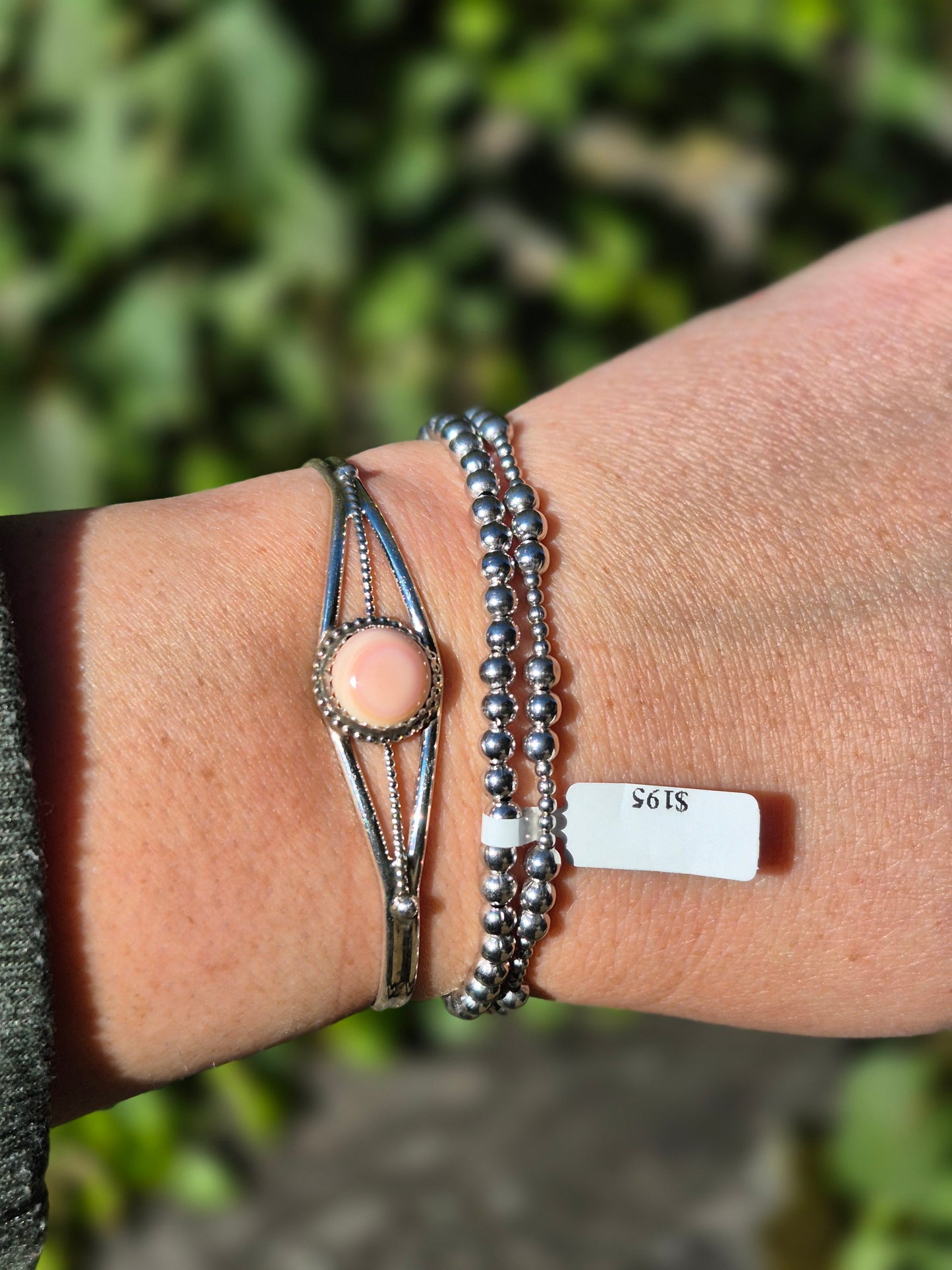 Sterling Pearl stretch bracelet SET
