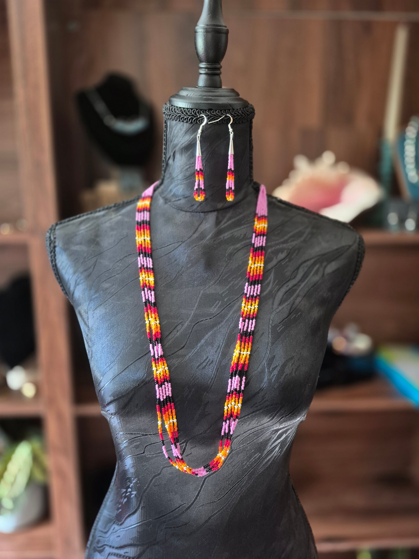 Purple Sunset Beaded Set