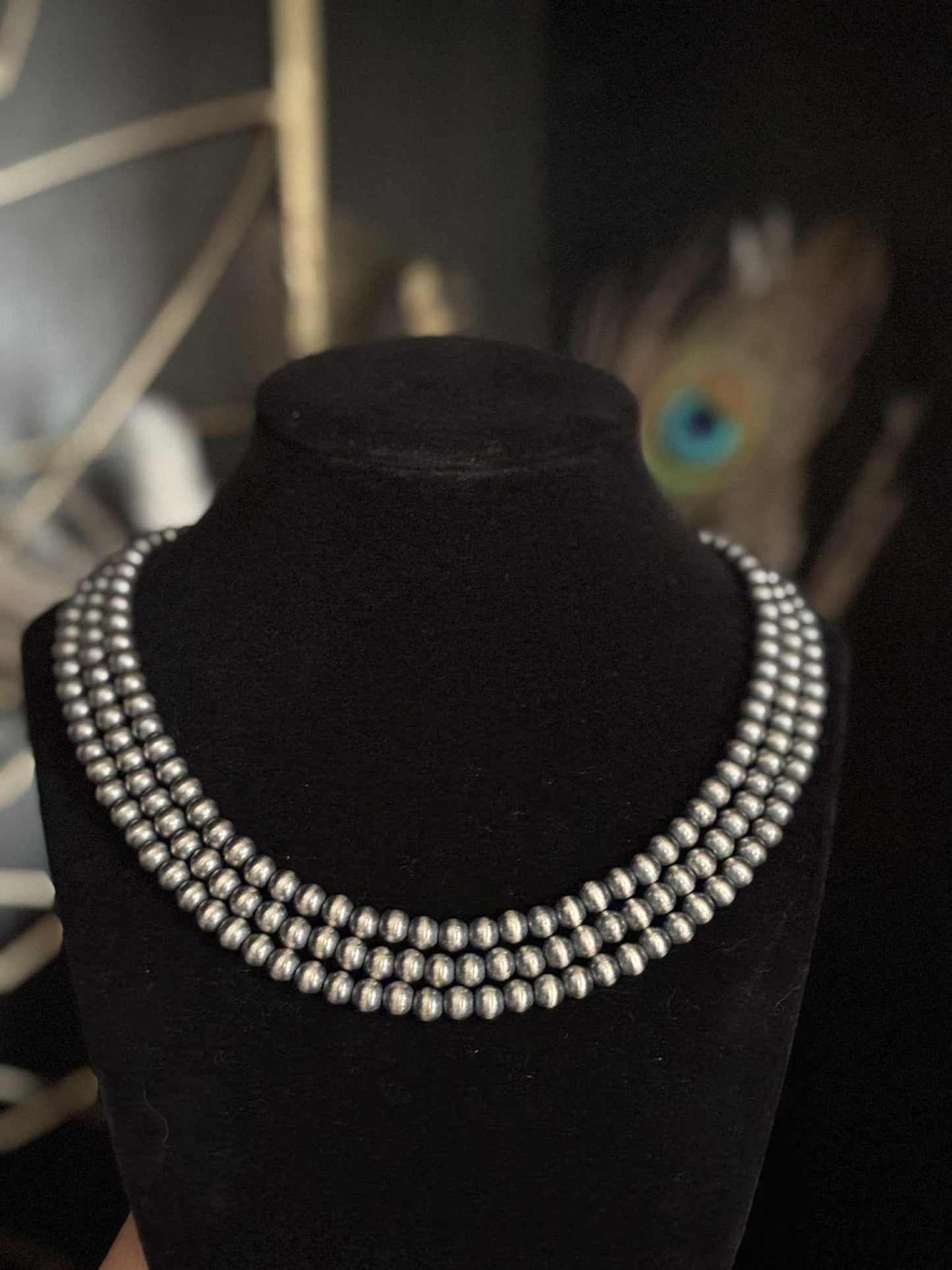 6mm 18" sterling pearl Necklace