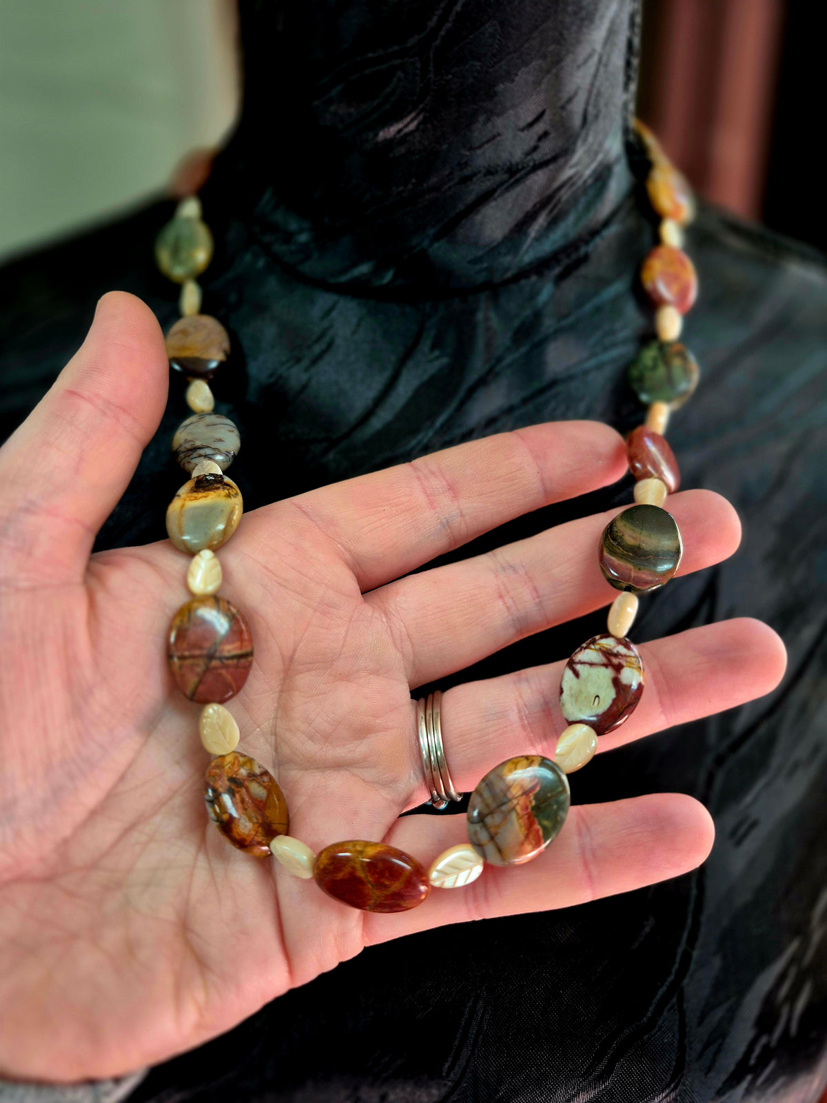 Jasper & MOP necklace