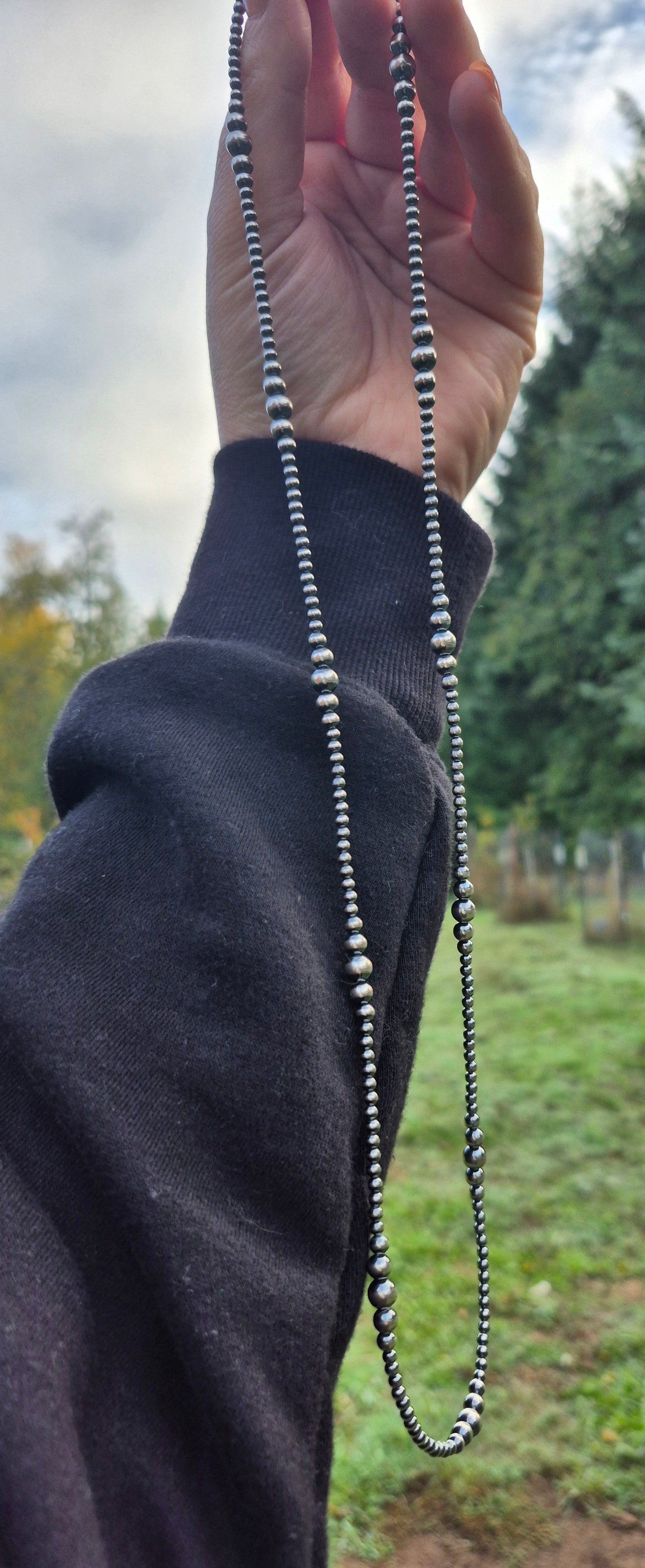 30" sterling pearl necklace