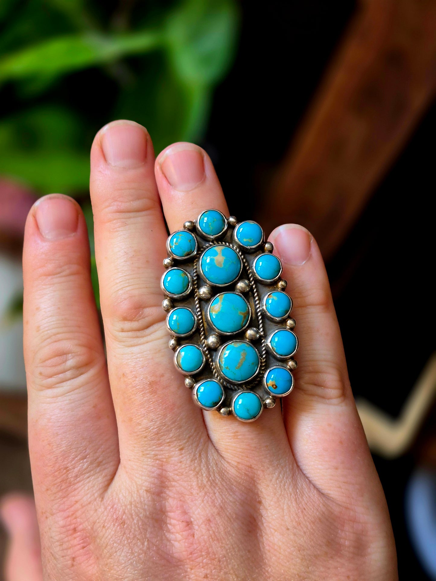 Kingman Cluster Ring sz 7.5