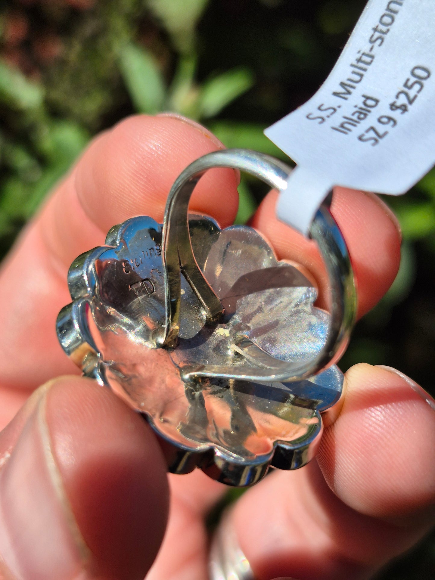 Large Zuni Sunface Ring sz 9