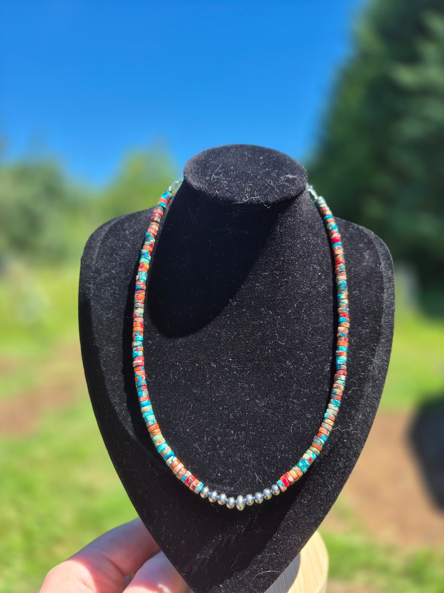 Pink Sea Sediment Stacker Necklace