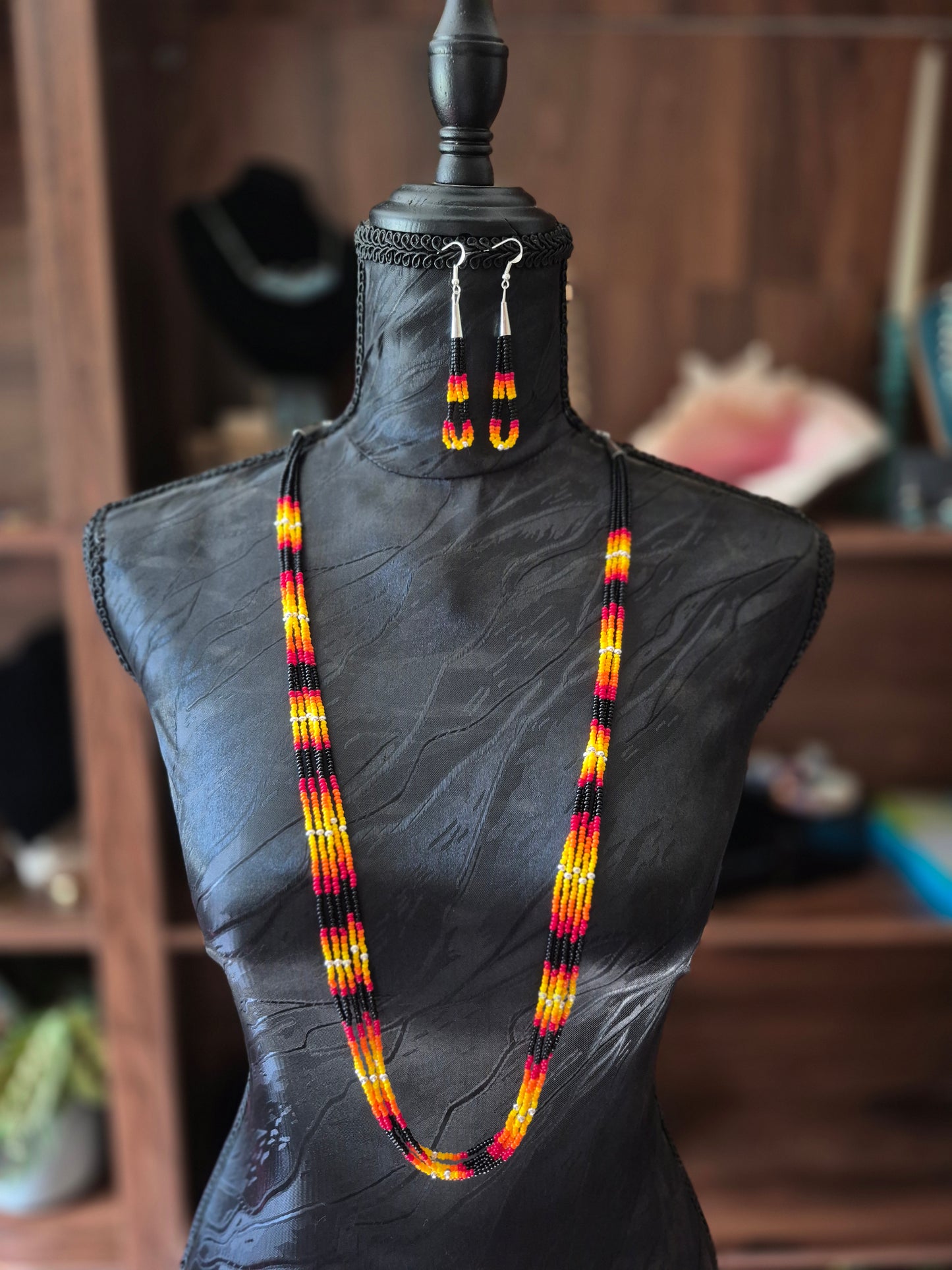 Black Sunset Beaded Set