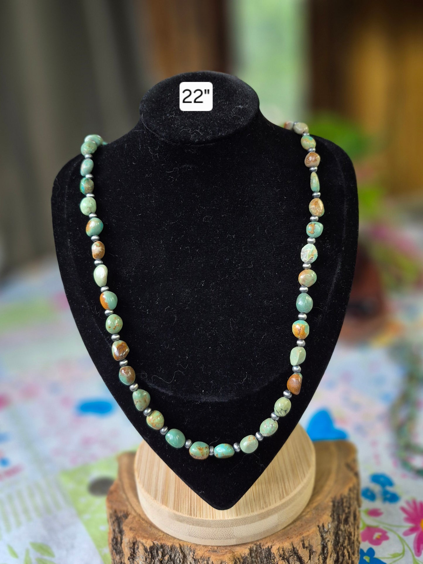 4mm Pearls & Turquoise Necklace