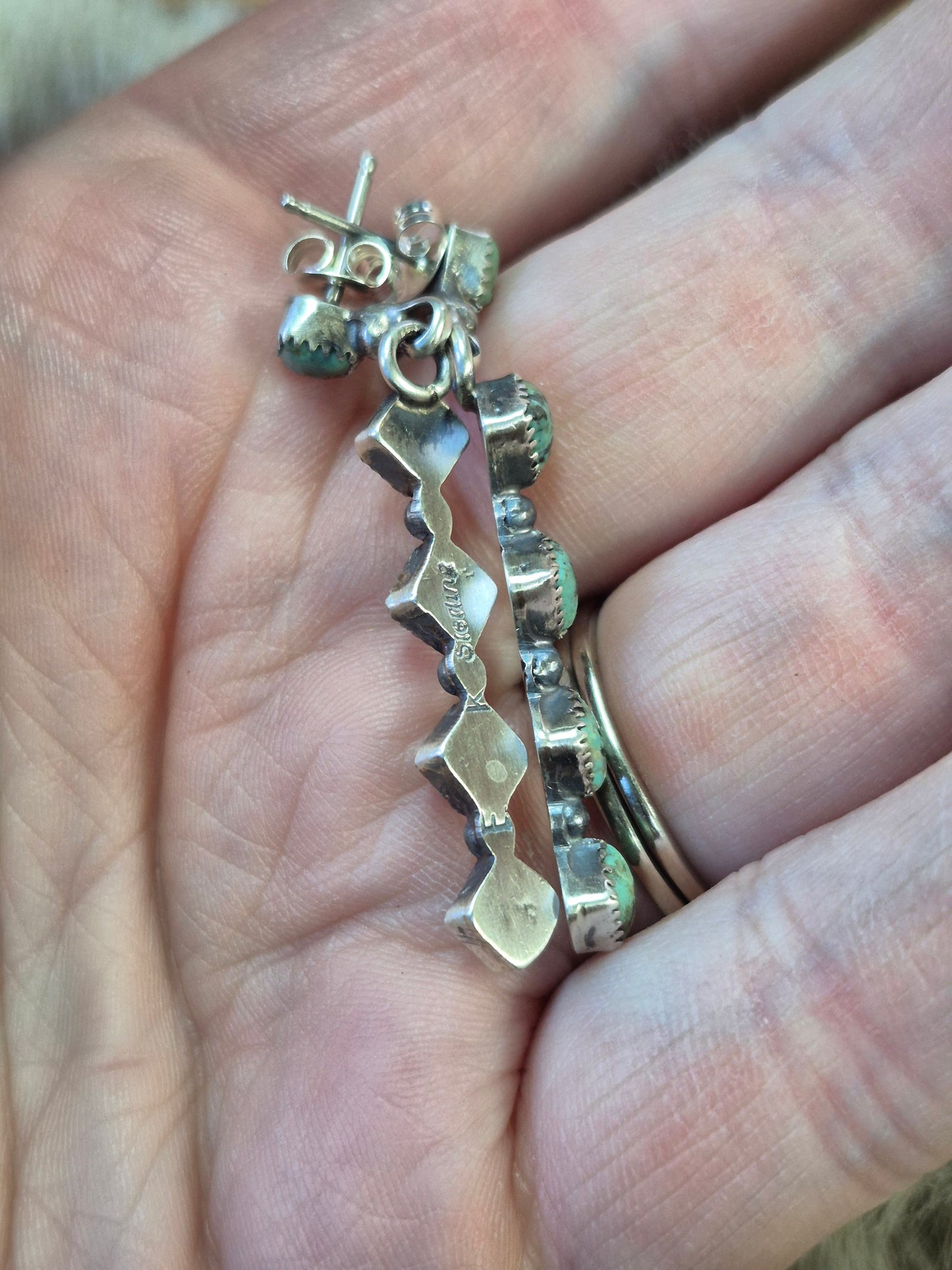 5 stone petite dangles