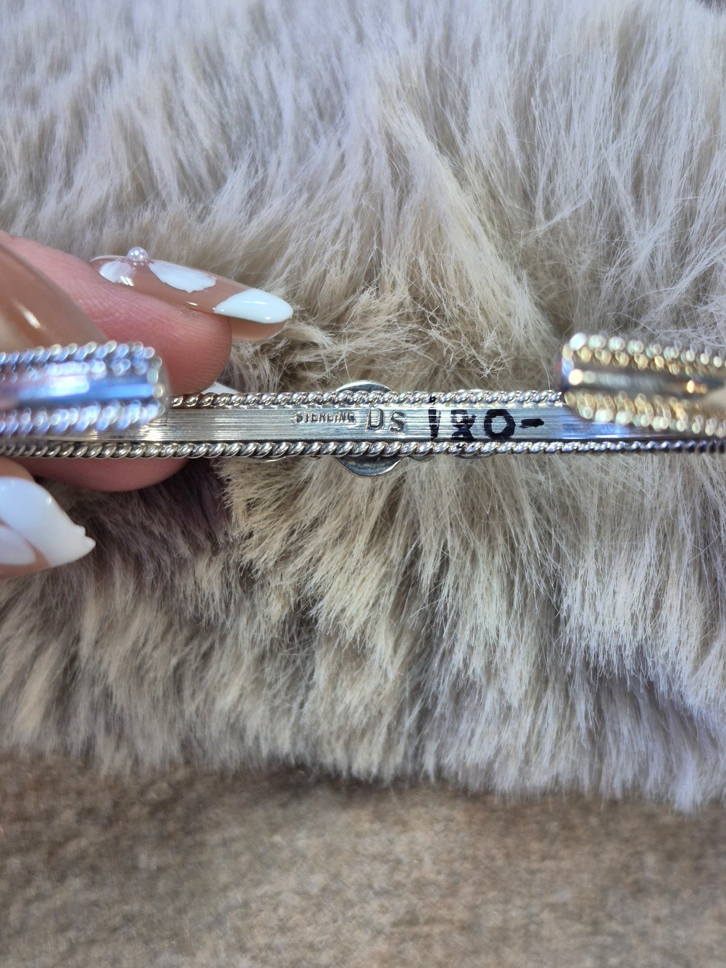 Dark Blue Opal Cuff 6.5"