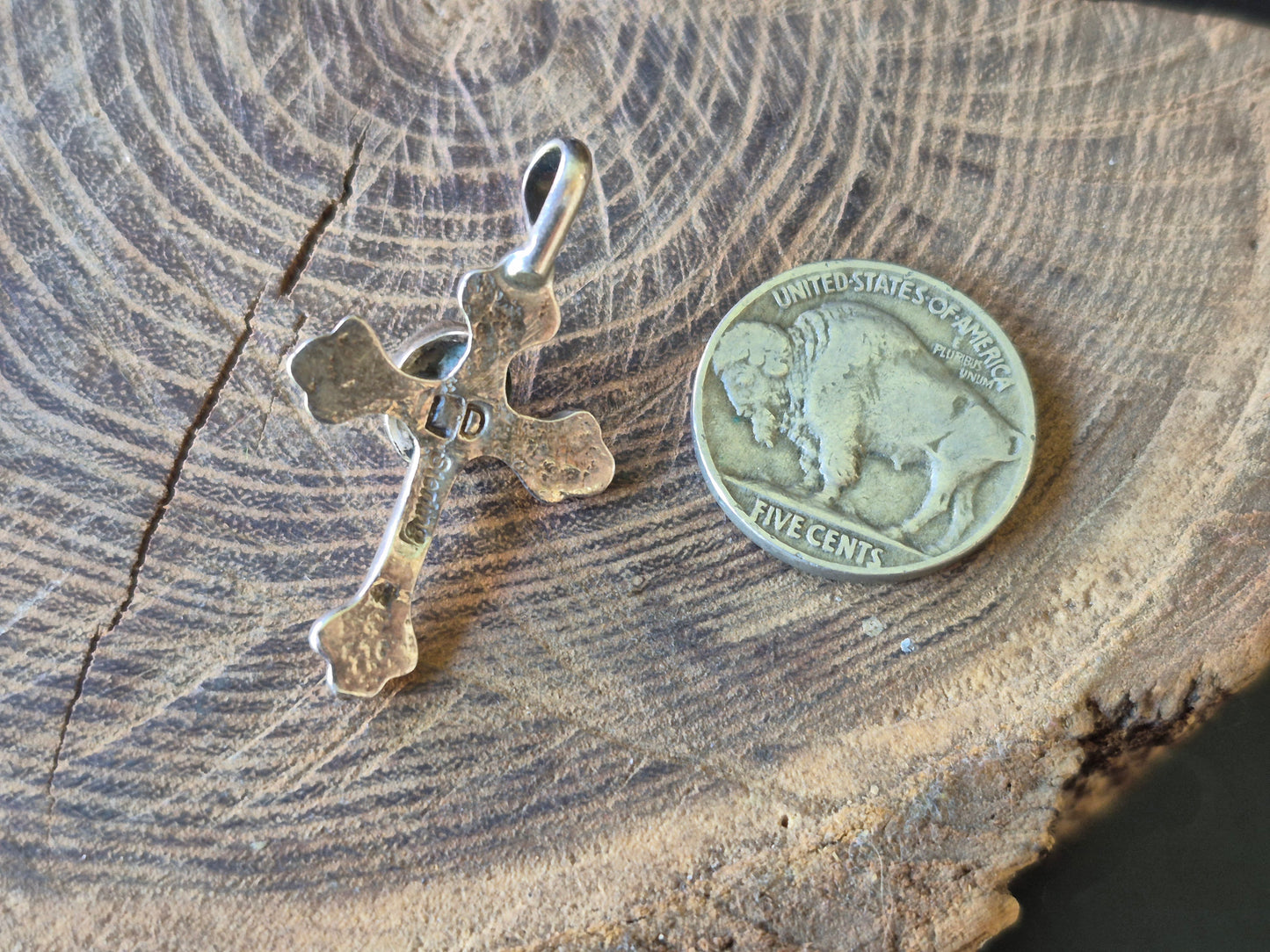 Black onyx cross pendant