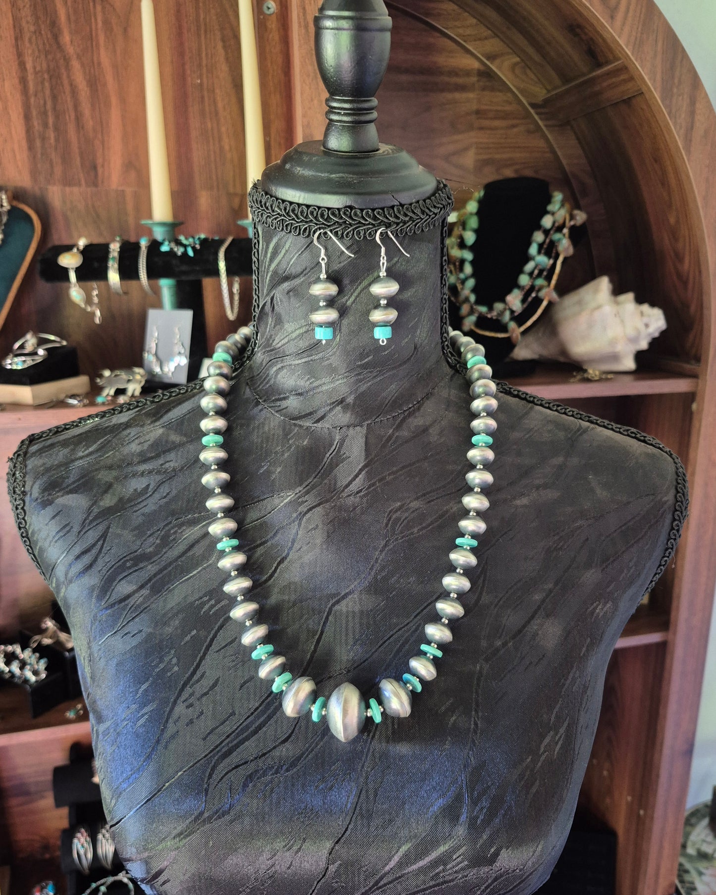 Handmade Pearls & Turquoise Set