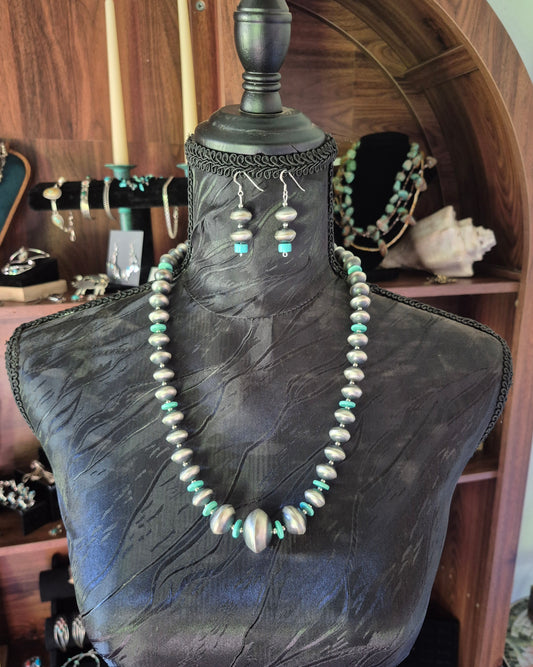 Handmade Pearls & Turquoise Set