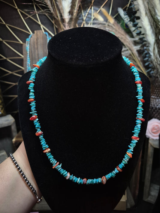 Campitos & red spiny oyster necklace