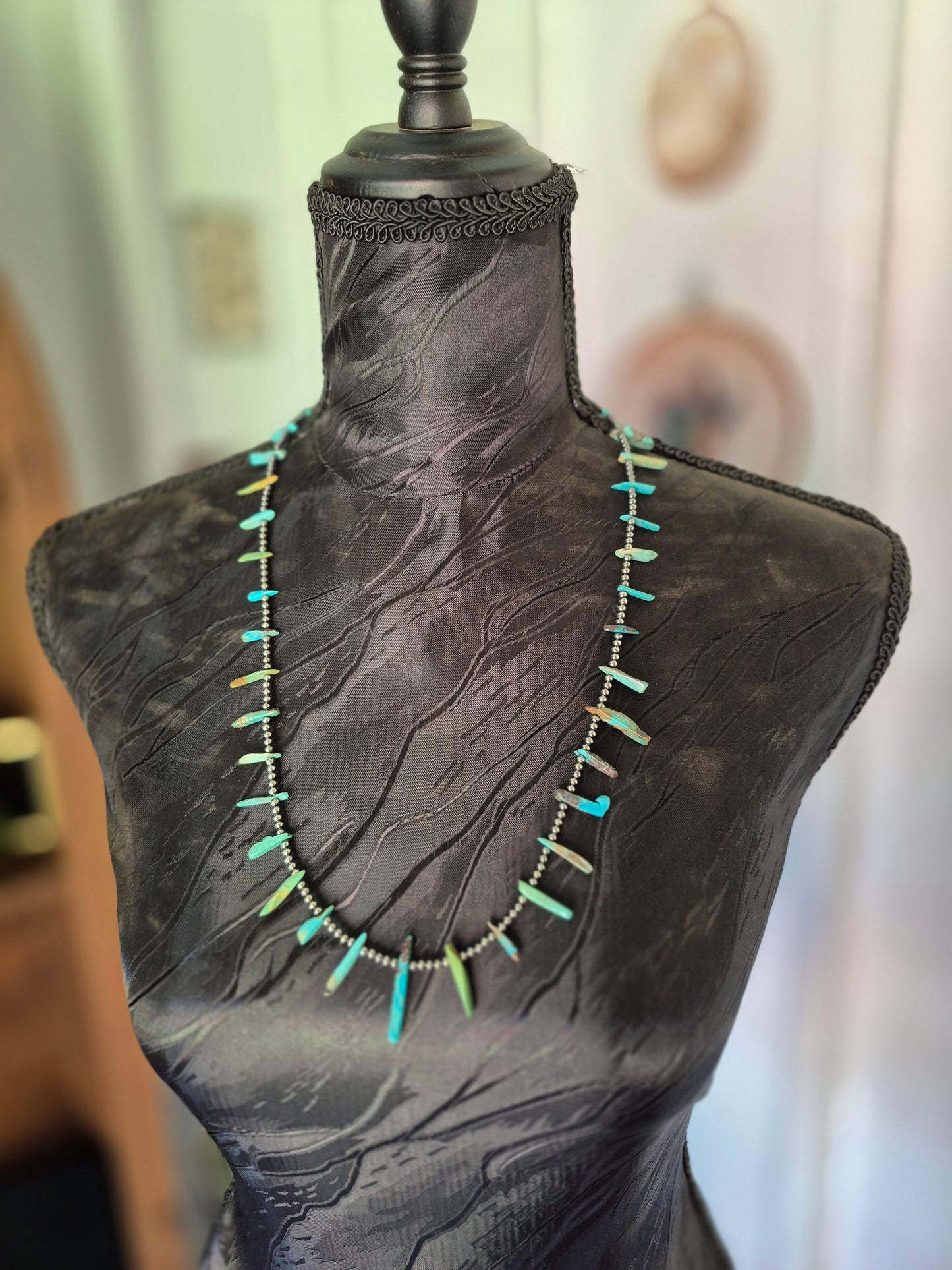 3mm pearls & turquoise