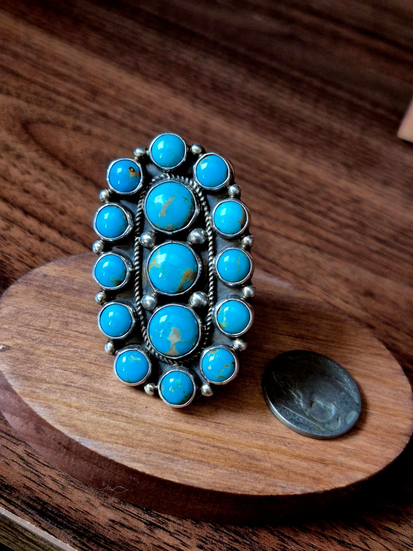 Kingman Cluster Ring sz 7.5