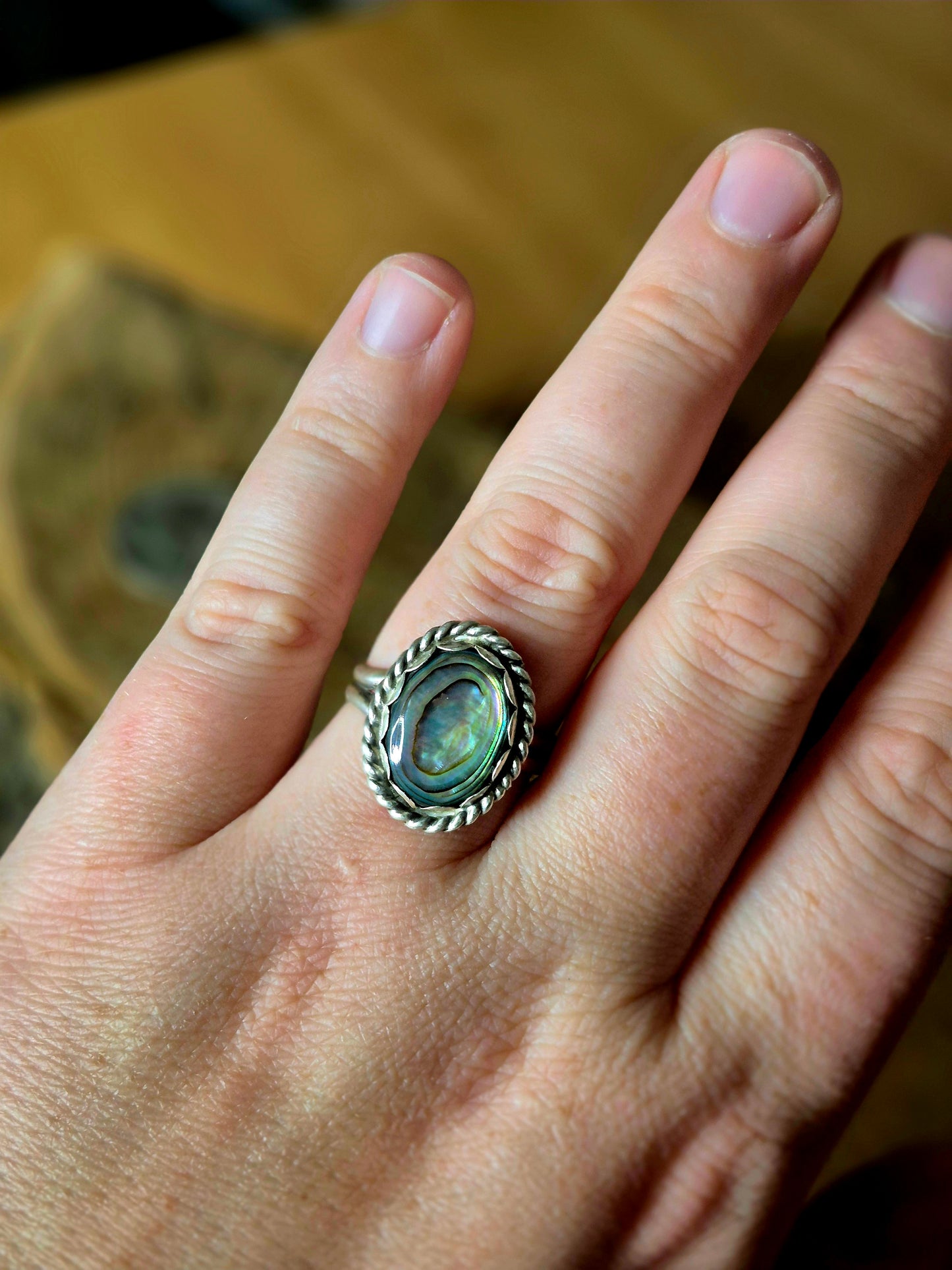 Abalone Ring - sz 9.5