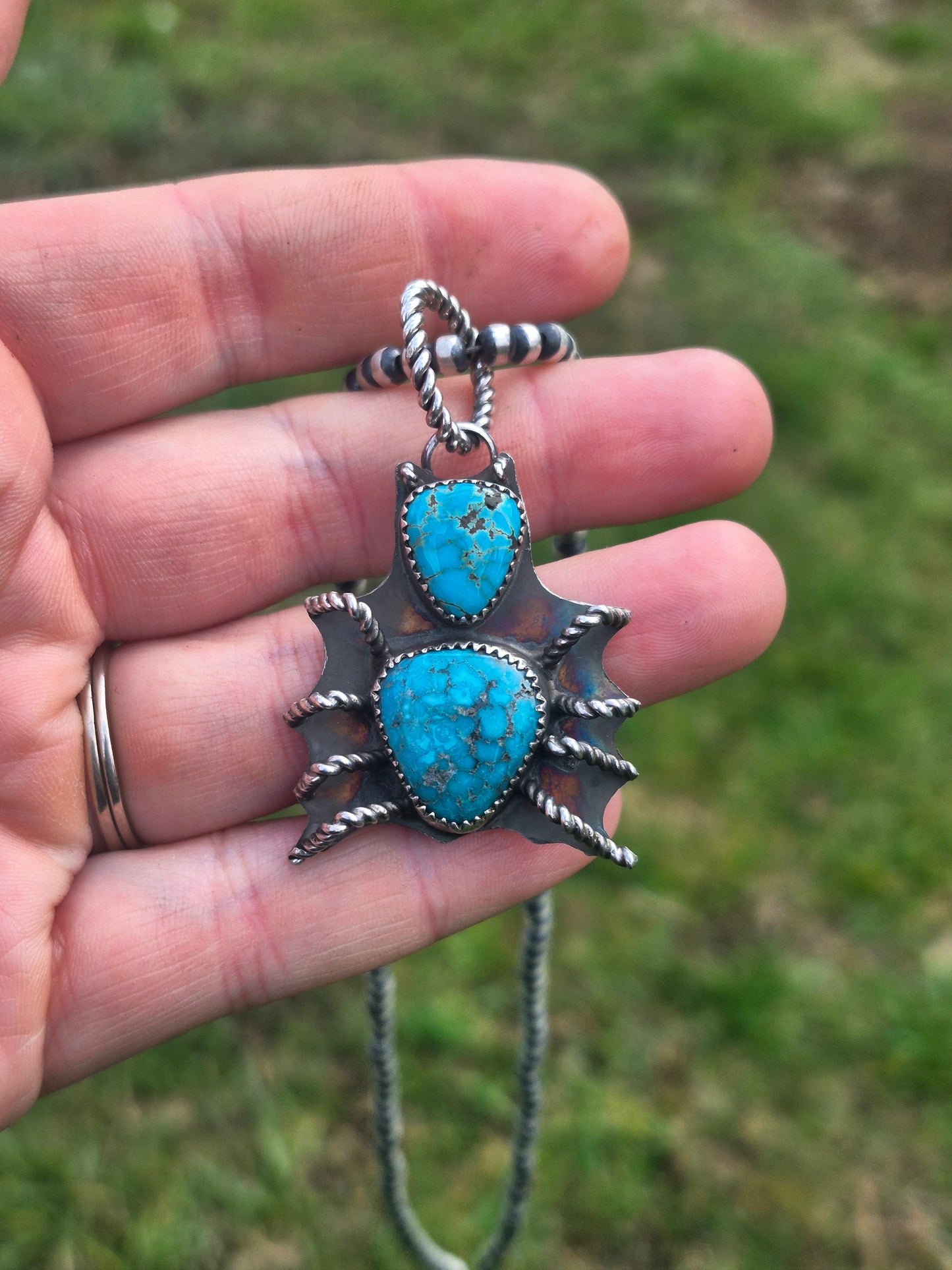 Pilot Mountain Spider Pendant