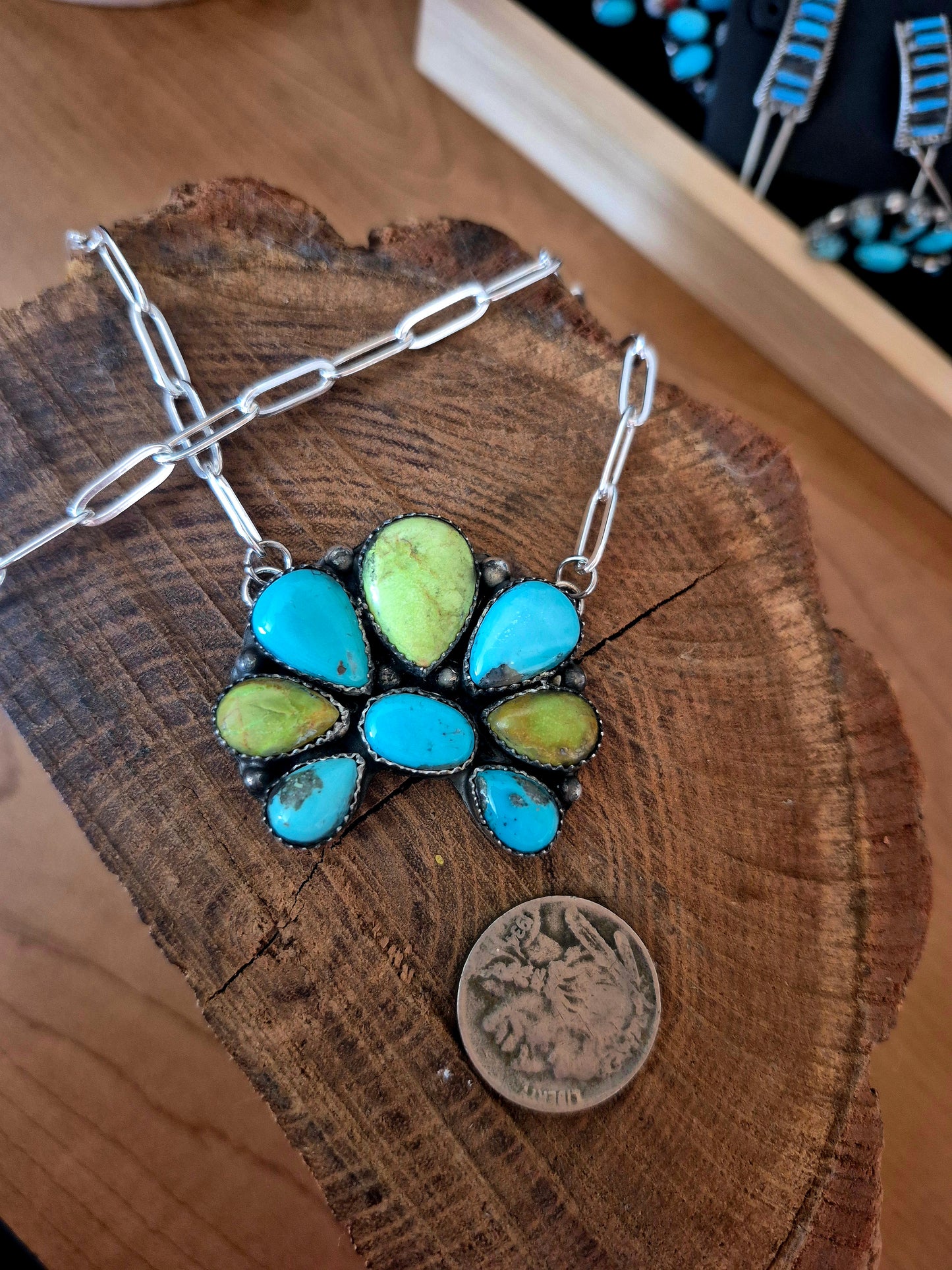 Turquoise & Gaspeite Naja Bar