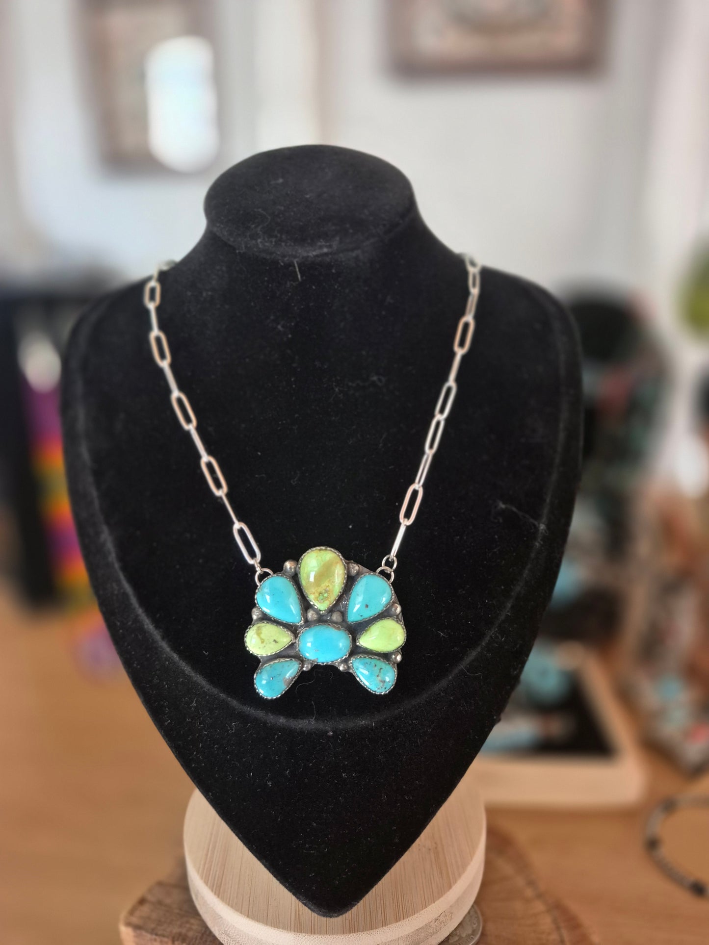 Turquoise & Gaspeite Naja Bar