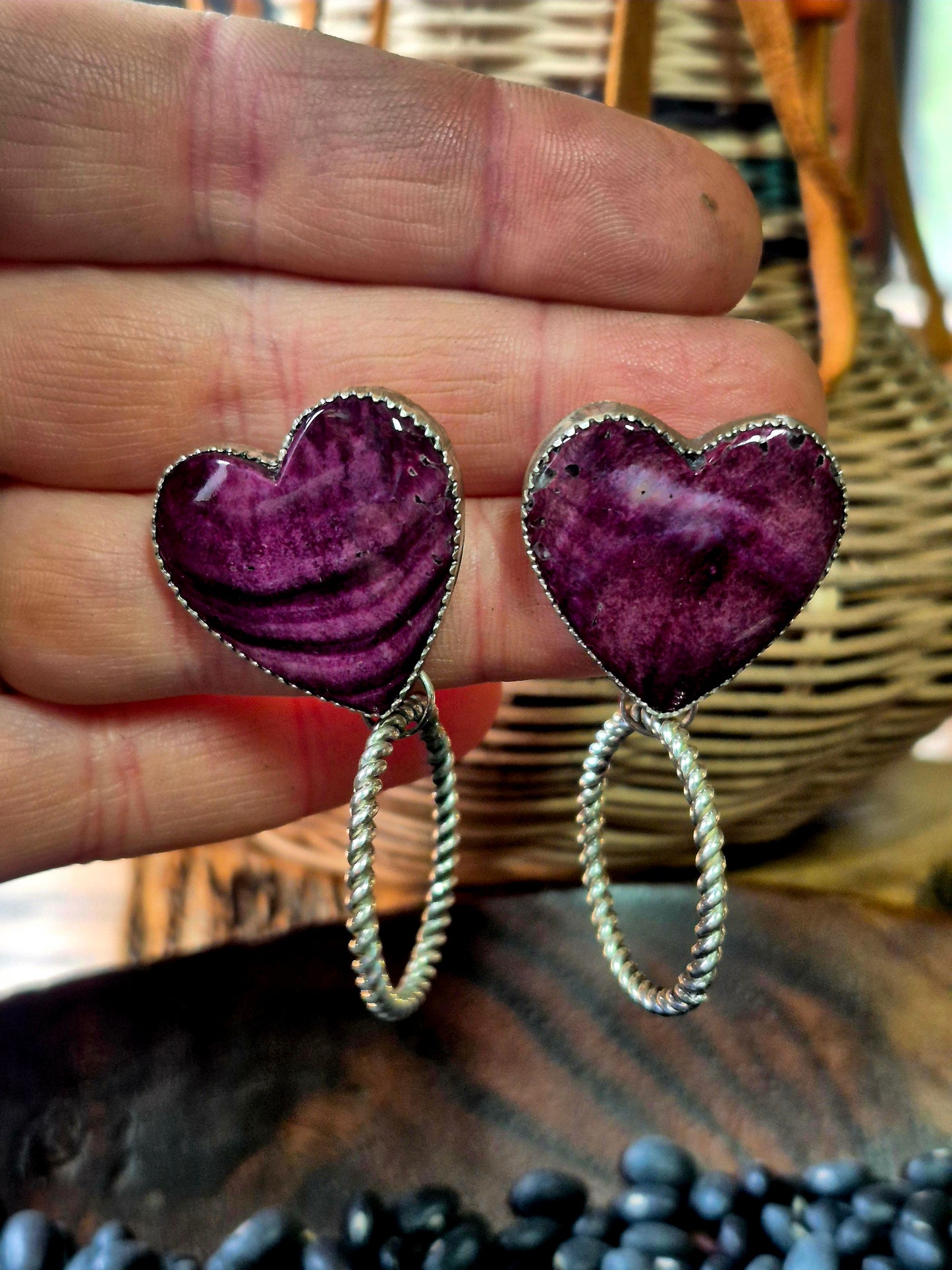 Purple Spiny 1" Hoops