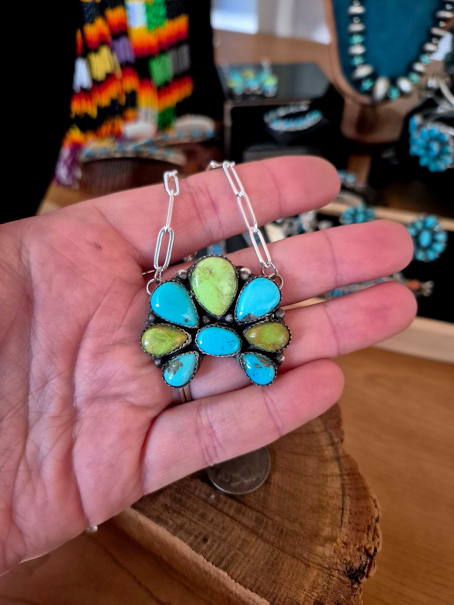 Turquoise & Gaspeite Naja Bar