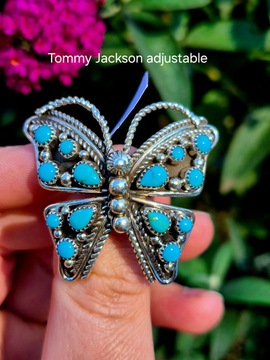 Kingman Butterfly Ring adjustable