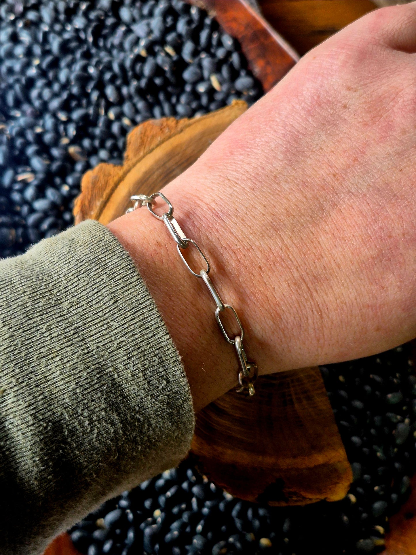 Sterling Paperclip Bracelet OR Necklace - Made to order