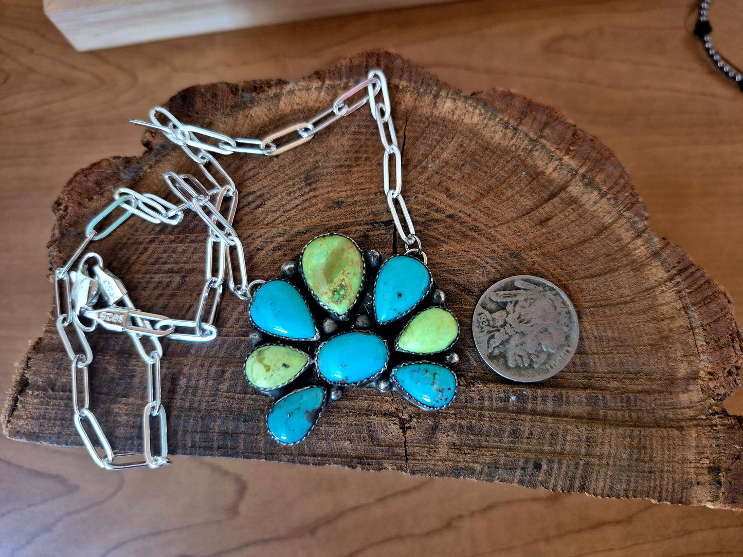 Turquoise & Gaspeite Naja Bar