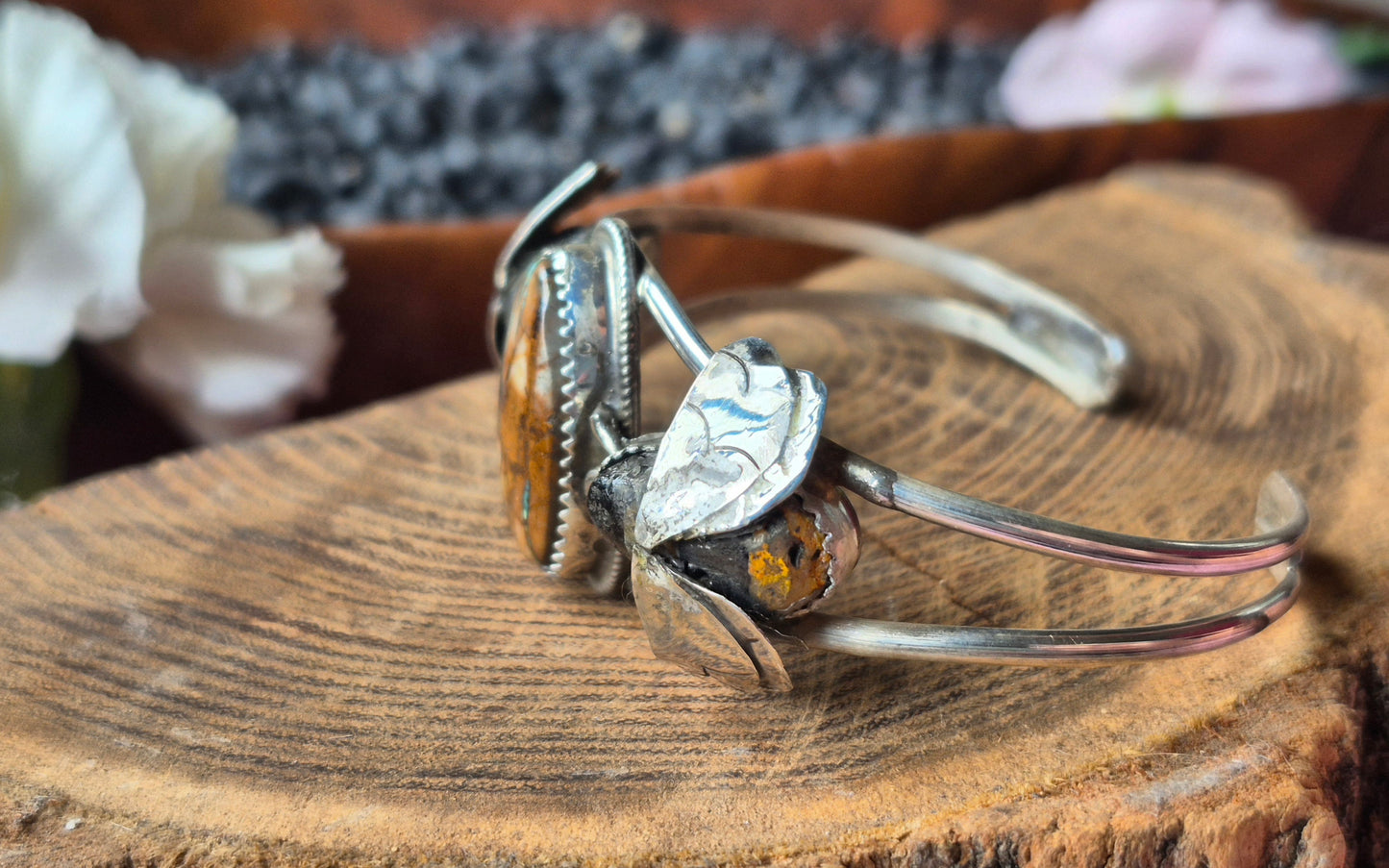 Royston Ribbon & Bumblebee Jasper cuff