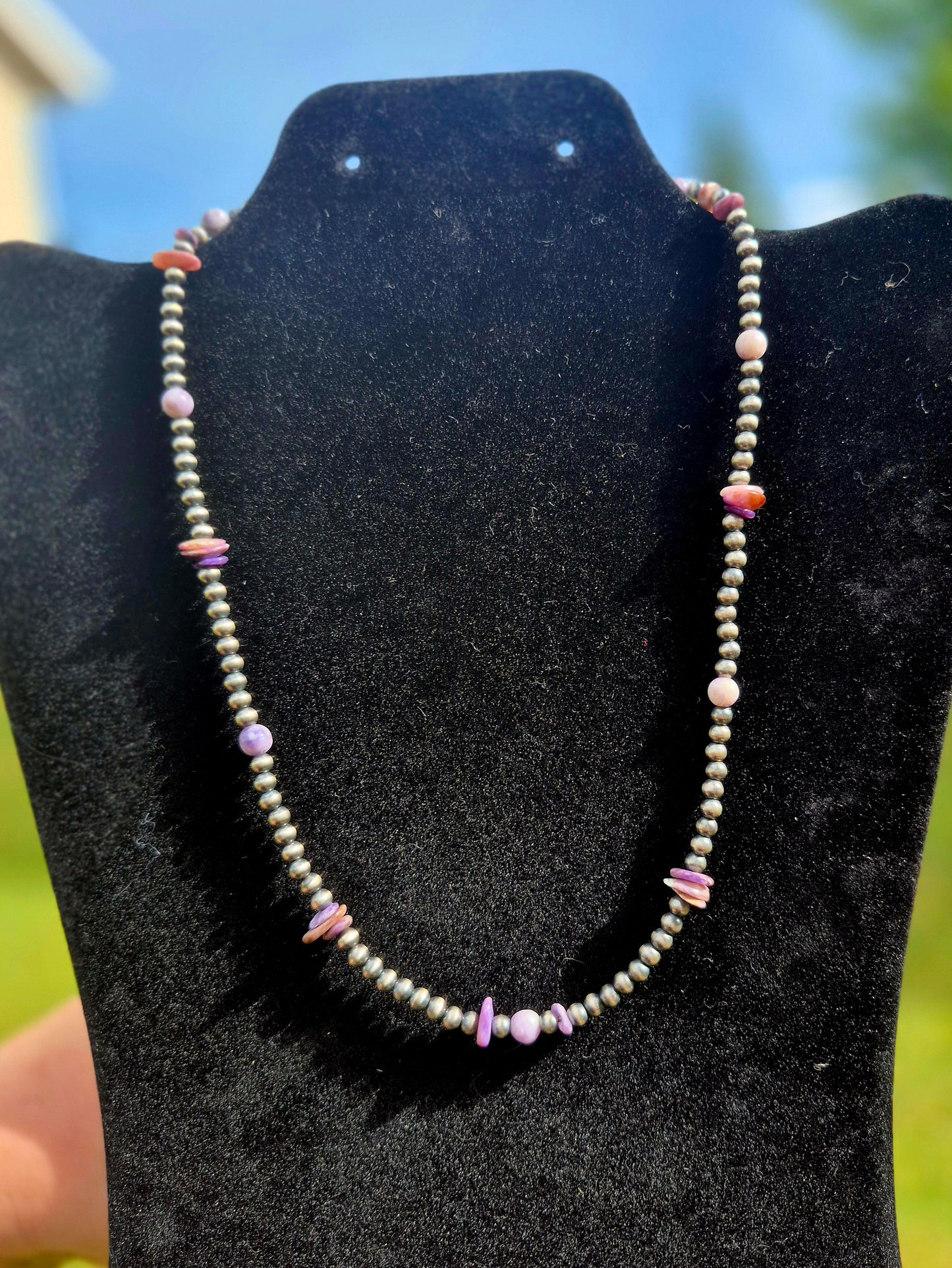 Charoite, Jasper & Pearls