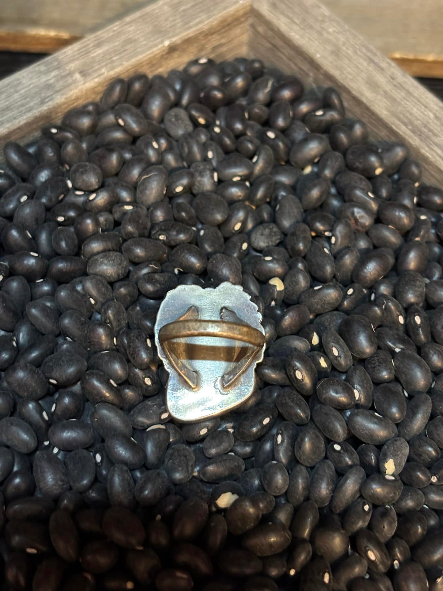 Vintage Malachite ring sz 7