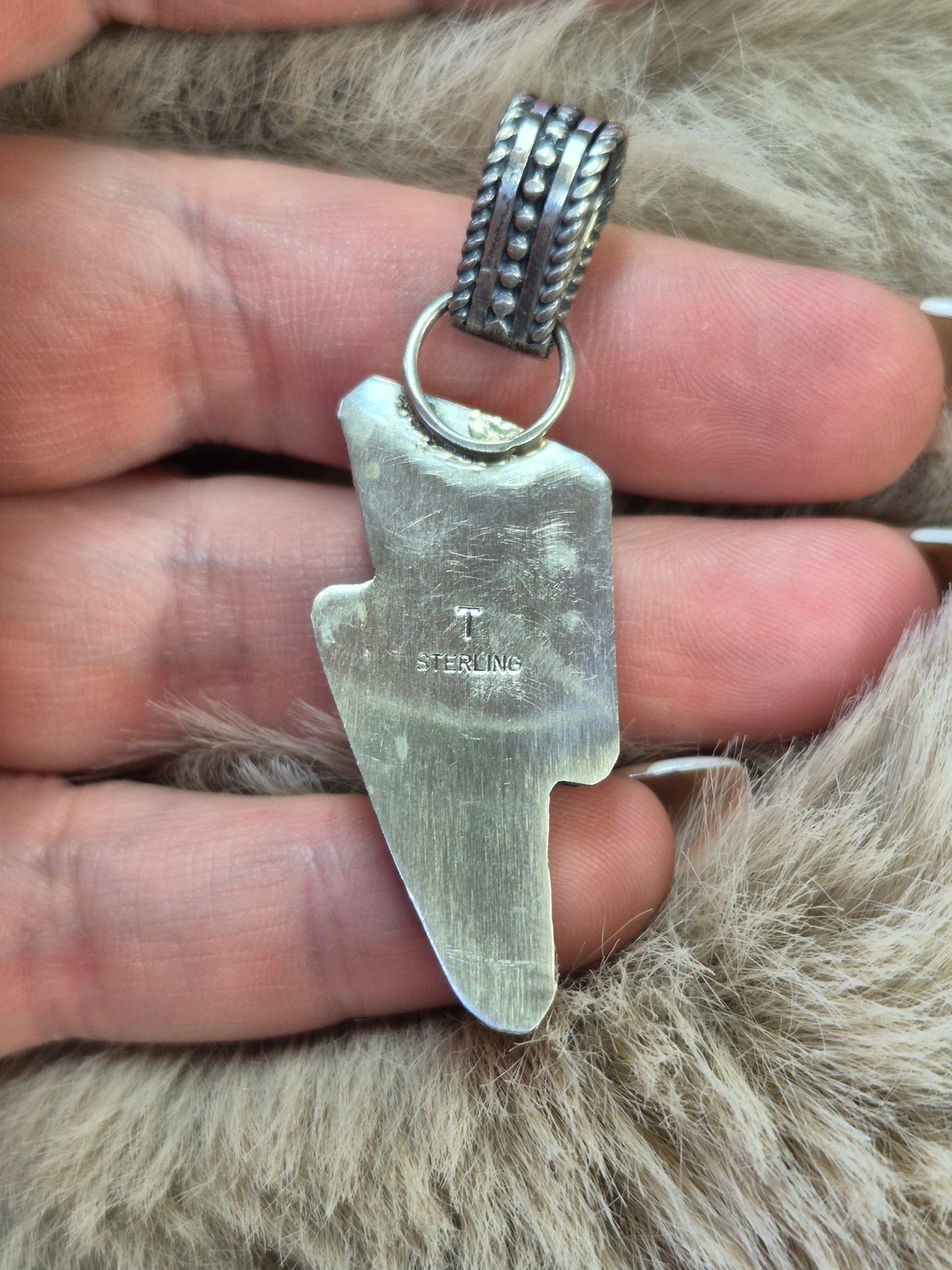 Purple Spiny Lightening Bolt Pendant