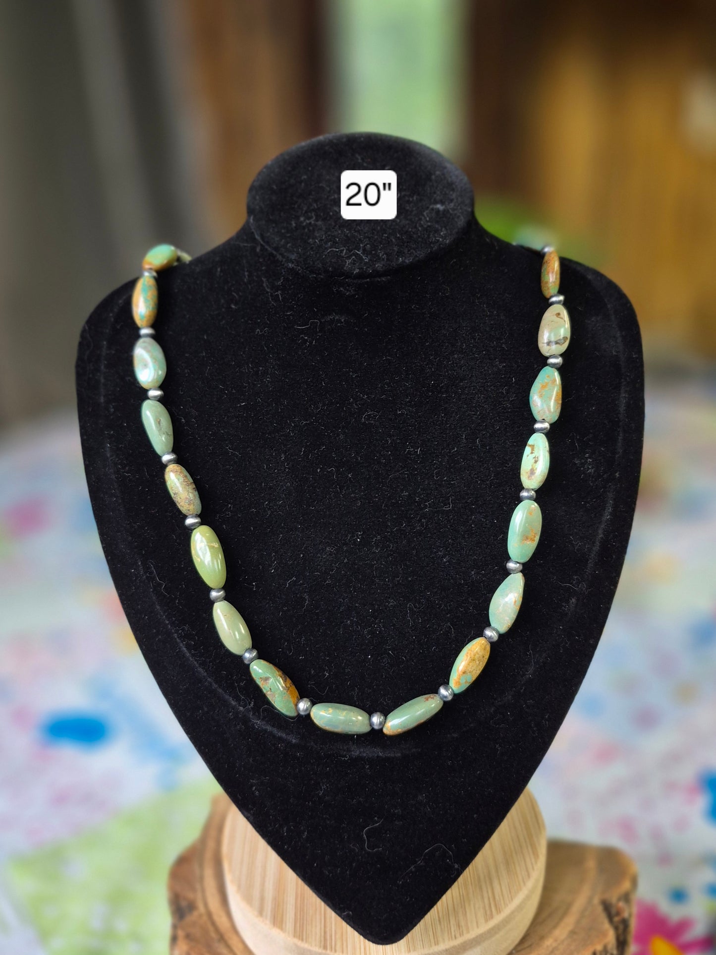 4mm Pearls & Turquoise Necklace