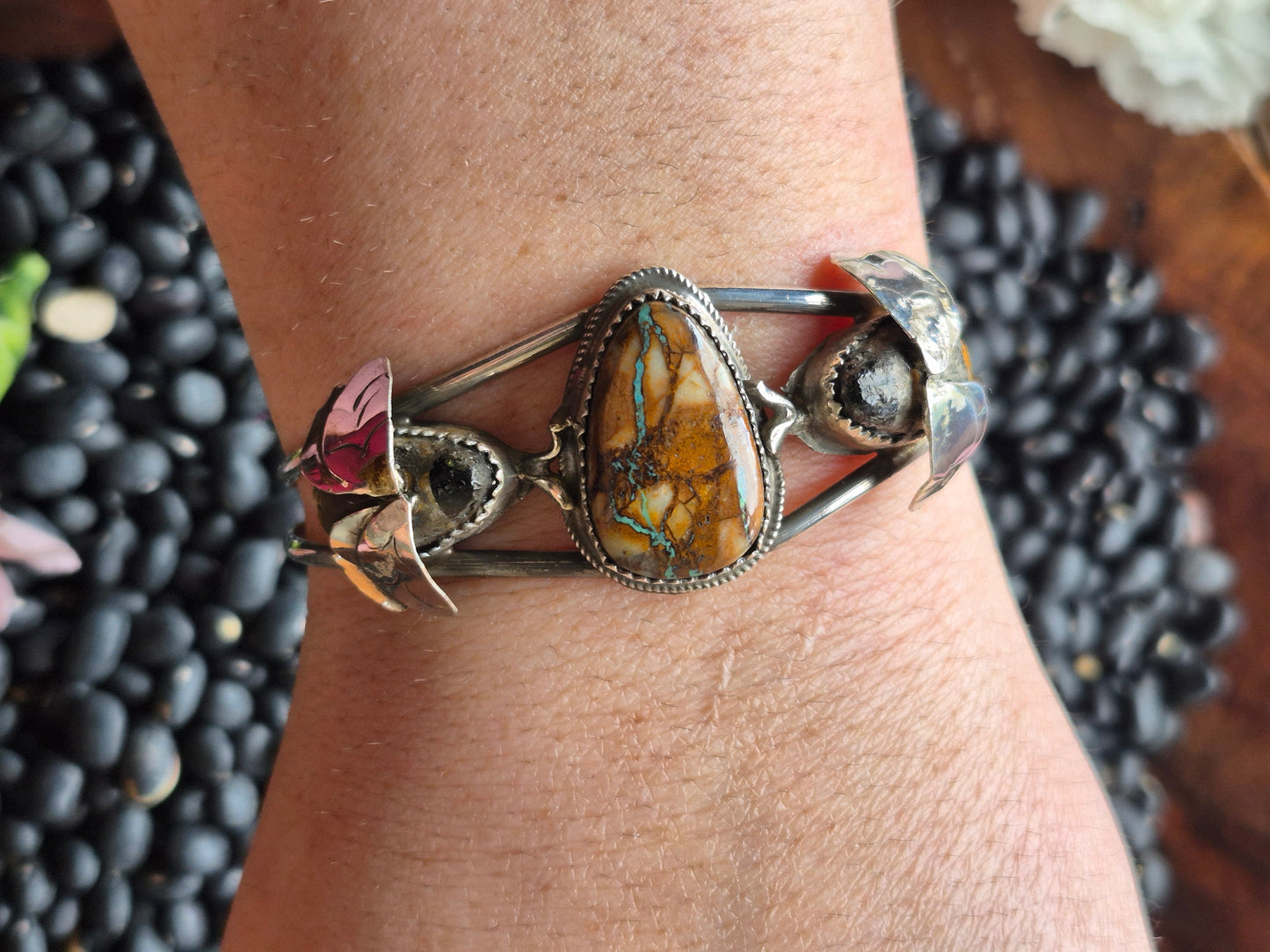 Royston Ribbon & Bumblebee Jasper cuff