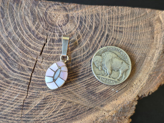 Pink MOP inlaid pendant