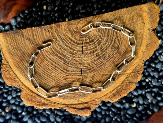 Sterling Paperclip Bracelet OR Necklace - Made to order