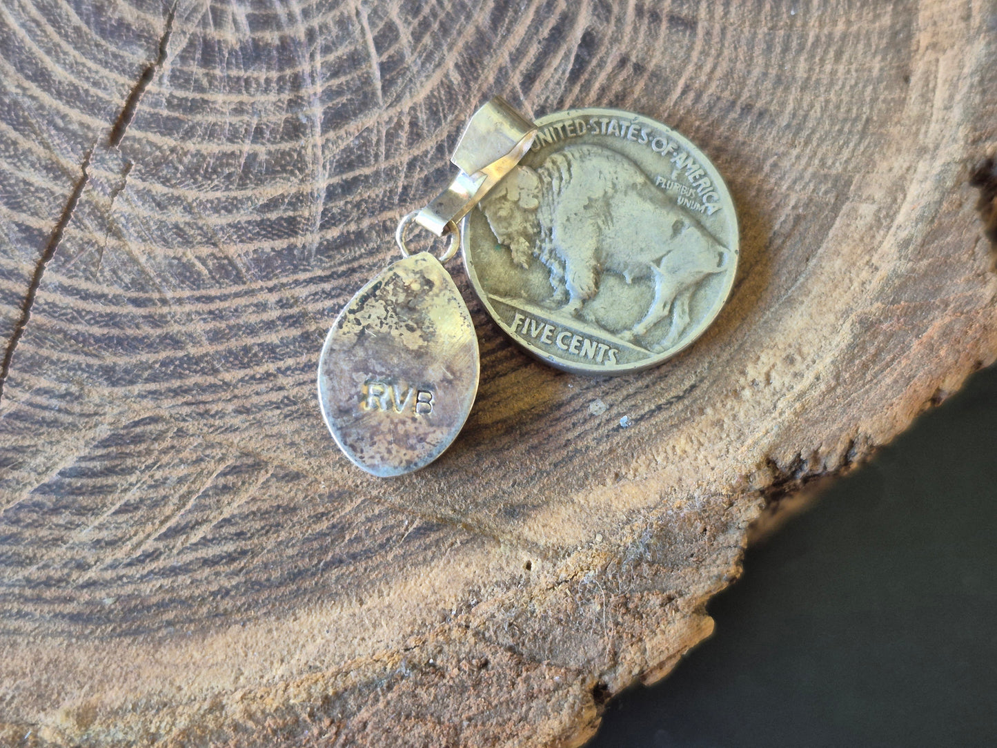 Pink MOP inlaid pendant