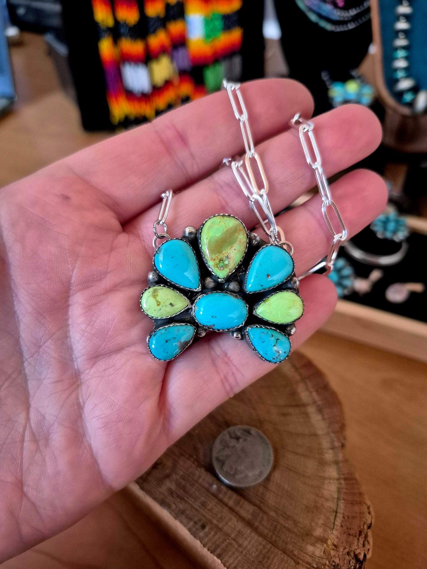 Turquoise & Gaspeite Naja Bar
