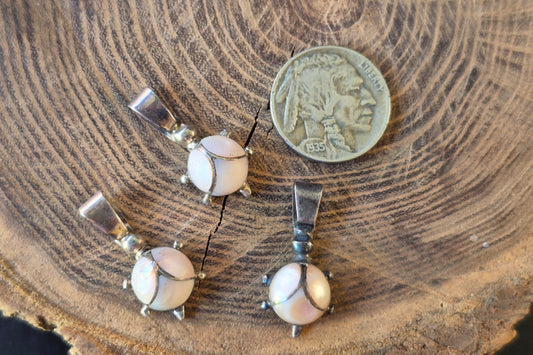 Pink MOP Turtle Pendants