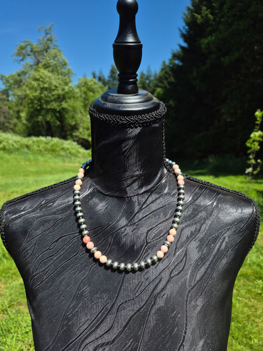 Pink Conch & Pearls - 8mm