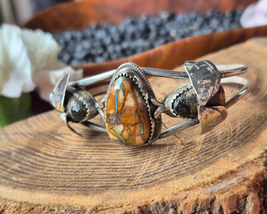 Royston Ribbon & Bumblebee Jasper cuff