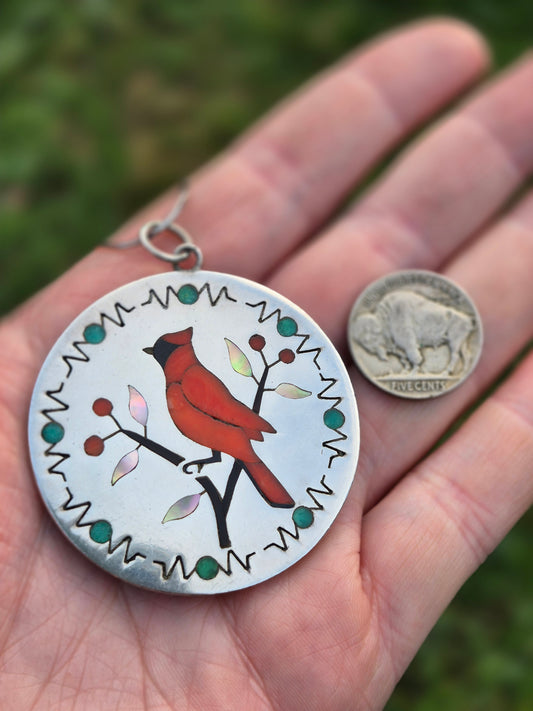 Double sided Zuni pendant