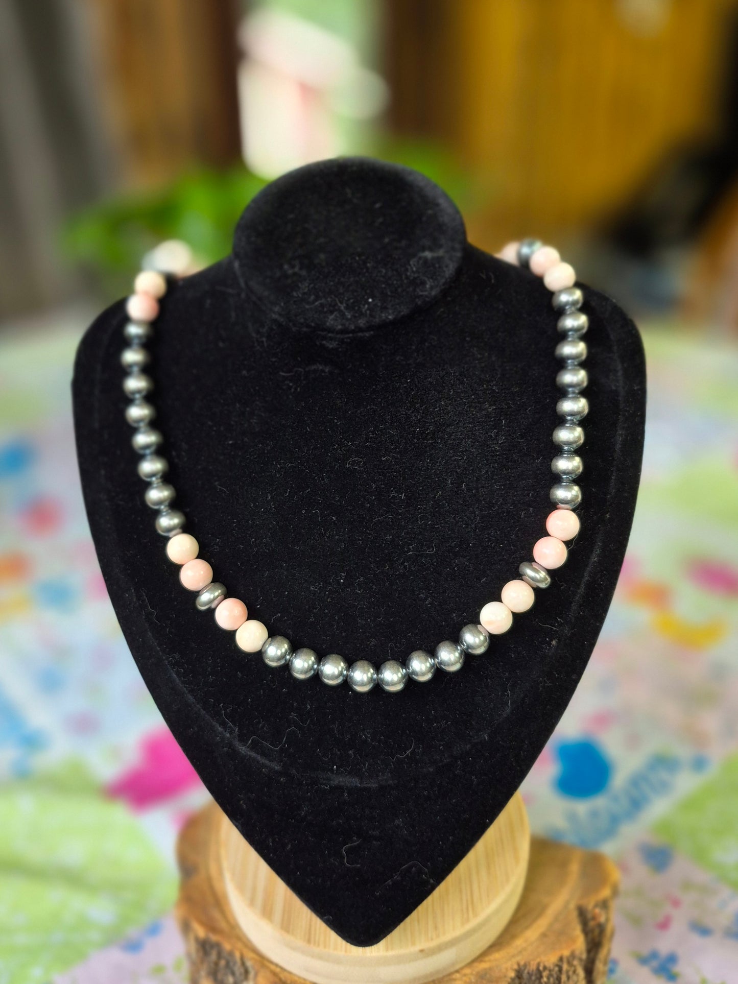 8mm Pearls & Pink Conch