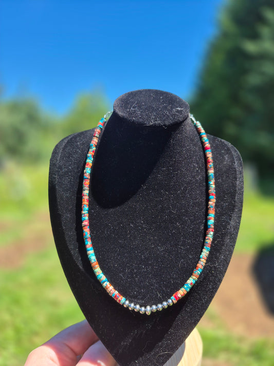Pink Sea Sediment Stacker Necklace