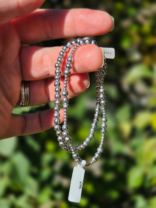 Sterling Pearl stretch bracelet SET